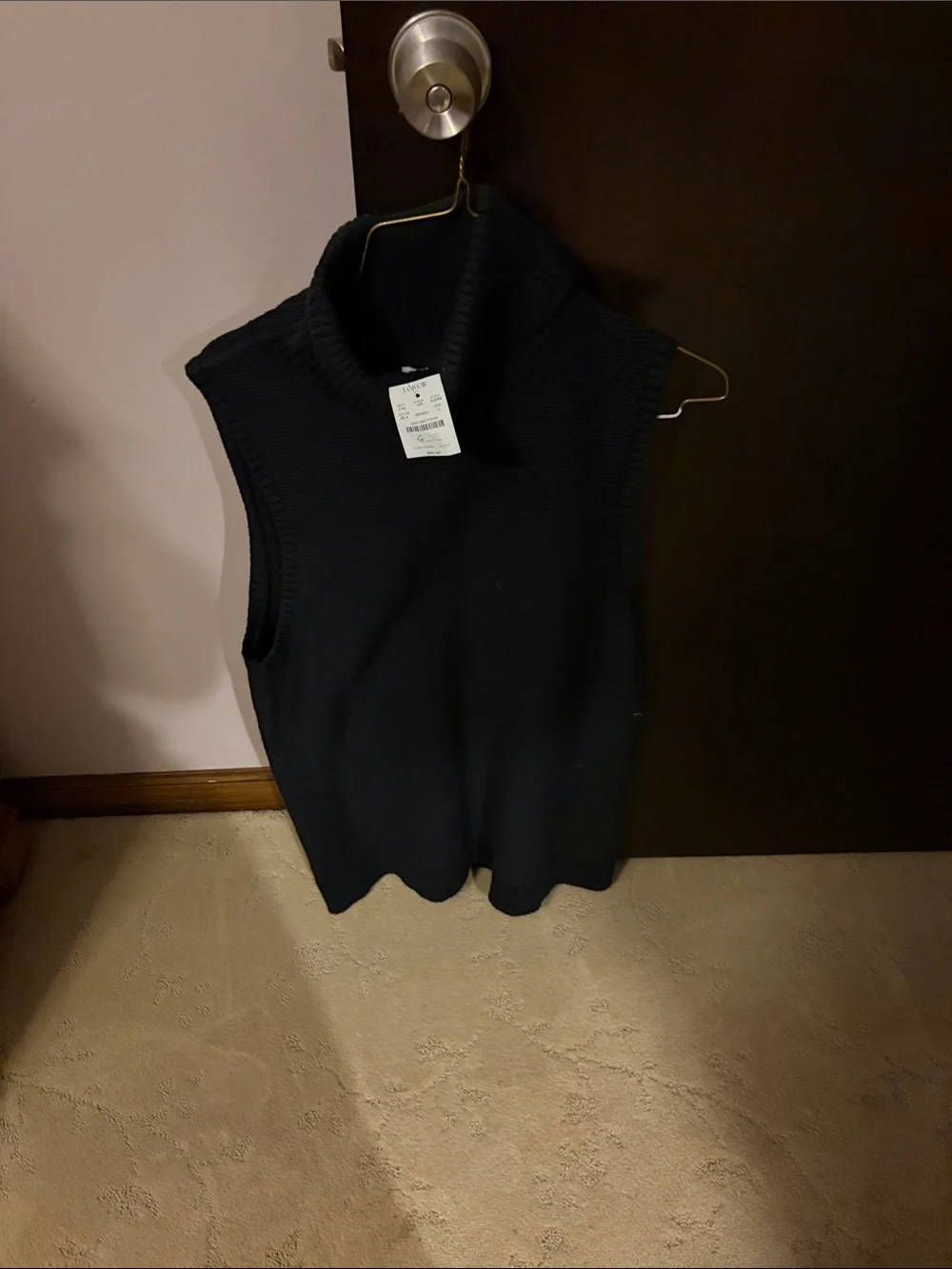 J. Crew Black Sleeveless Turtleneck Sweater